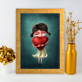 Wallity Cuadro Decorativo Multicolor enmarcado en MDF 24 x 29 cm